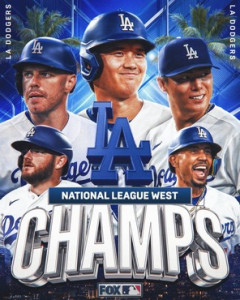 ドジャース5年連続地区優勝