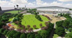 横浜市が三ツ沢公園の再整備基本計画案を公表　2万人規模のスタジアム新設で2032年度竣工目指す