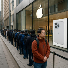 iPhone18 Pro発売、カメラ性能に関心 銀座の旗艦店前に行列50人…先頭で待っていた男性は始発の電車で駆けつけ