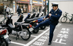 50代巡査部長、跳ね上がったバイクのナンバープレートを足蹴りでボキボキに折って無事処分ｗｗｗｗｗｗｗ