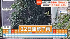 【悲報】都心部、22日連続の雨