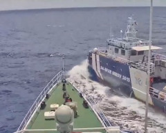 【動画】南シナ海で中国海警船とフィリピン漁業水産局の船が衝突。