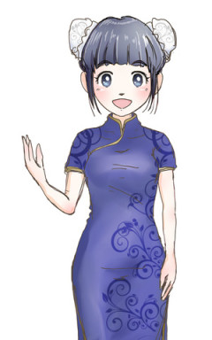 【画像】ボディーラインくっきりのチャイナ服ｗ