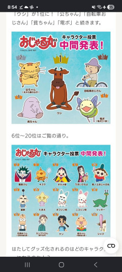 おじゃる丸｢人気キャラ投票やります｣→中間発表で主人公の人気度が露呈してしまう・・・