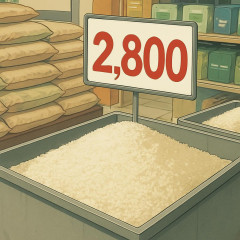 コメ店頭価格、2年ぶり5キロ3000円割れ 記録的余剰で下げ止まらず