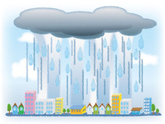 独りで帰るつもりだったが、大雨で彼女の彼が迎えにきた