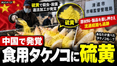 【速報】中国当局、硫黄使いタケノコを殺虫・殺菌する違法行為が行われていた問題で流通経路を追跡開始
