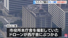 名古屋アジア大会、もうめちゃくちゃ。名古屋市役所の西庁舎にドローン突っ込む