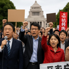 安保法制成立11年、国会前で反対集会 ラサール氏、高市政権の発信を「ナ〇スそのもの」 小西洋之氏・田村智子委員長らも参加