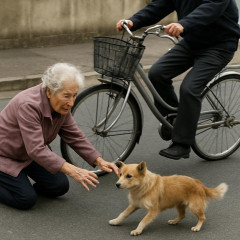 犬に触ろうと路上でしゃがんでいた83歳女性に自転車が衝突 50〜60代くらいの男は救護せず立ち去る 女性は搬送先の病院で死亡   #兵庫 |  これ見つかるかあ？  |  故意だろうなこれ
