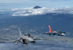 空自F-2戦闘機と仏空軍ラファール戦闘機が共同飛行訓練を実施！
