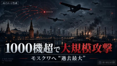 【戦争が別次元へ】一晩で1000機、ウクライナがロシア全土に大規模攻撃 ロシア側「1110機撃墜した」