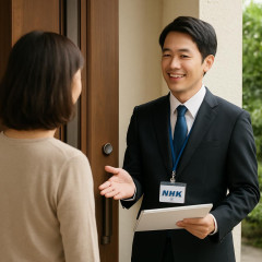 NHK、訪問営業の外部委託を再開 新規受信契約のため   |  受信料払ってるバカがいるから迷惑なんだよな
