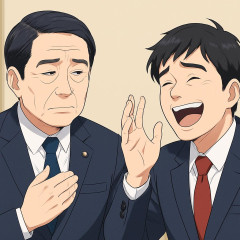 小川代表「高市さんの苦労を偲びたい『まだ』死んでないけどな」党員「ワッハッハ」