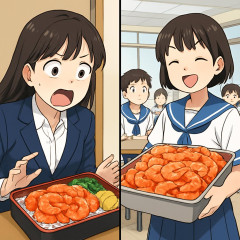 ローソン「これが日本のエビたっぷり贅沢弁当だ！」 中国の学校「給食のエビの量？ほい」→Jap卒倒