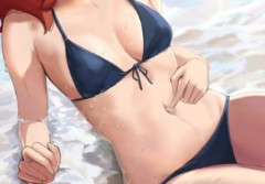 【ウマ娘】海ではしゃいだ後の水着ネイチャさんがへそ需要特攻すぎる。