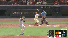 【広島対巨人21回戦】広島、延長11回に勝田の犠牲フライでサヨナラ勝ち！巨人は痛恨のサヨナラ負けで連勝３でストップ