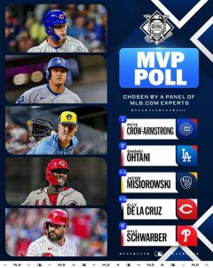 PCA(24)さん、MLB公式MVP模擬投票で満票MVPw w w w w w w w w w w w w w w w w w w w