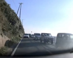 【衝撃】頭おかしい。淡路サンセットラインで逆走車に遭遇する車載。