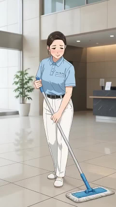【動画有】清掃員のお姉さんがおならをしてしまう【お尻フェチ】