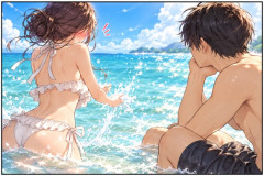 田村ゆかり「キャハハ！海キレー！」ﾊﾟｼｬﾊﾟｼｬ俺「……ゆかりの方が綺麗だよ…」田村ゆかり「えっ…///