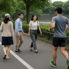歩行者とのトラブル相次ぐ…禁止論も浮上の中、記者が走って検証したマナーと懸念   #皇居ラン