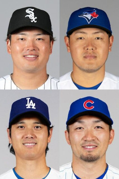 村上33本 岡本33本  大谷30本 誠也26本