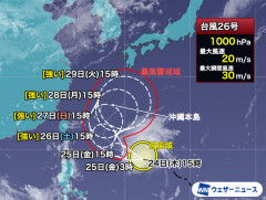 【🌀】　台風26号、日本へ一直線ｗｗｗｗｗｗｗｗｗｗｗ