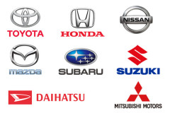 燃費のTOYOTA、エンジンのHONDA、デザインのDAIHATSU、走行安定性のSUBARU、剛性のMITSUBISHI