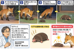 キツネがモグラをくわえて現れ、玄関先にポトリと落として去る…謎行動に住民困惑　専門家が立てた意外な仮説