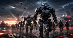 【衝撃】中国軍の最新演習、ついにロボット兵が先陣を切る時代へ