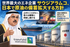 世界最大のエネ企業 サウジアラムコ、日本で原油の備蓄拡大する方針