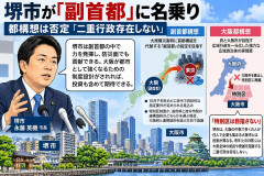 堺市が「副首都」に名乗り　都構想は否定「二重行政存在しない」