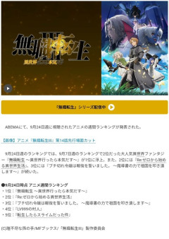 【悲報】夏アニメ、結局なろう系が人気上位独占したまま終わってしまうw
