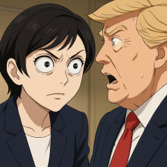 目をカッと見開き凝視してくる高市首相…あまりの不気味さにトランプ狼狽   #動画