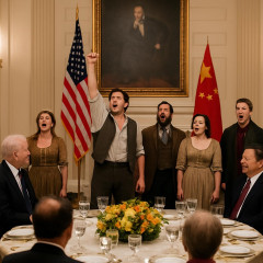ホワイトハウスの夕食会で、「レ・ミゼラブル」の「民衆の歌」等が披露される   #米中 |  皮肉めいてますなぁｗ  |  義勇軍行進曲が独裁国家の国歌になってる時点で皮肉なわけで、