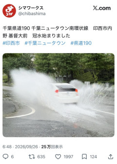 【悲報】千葉県（ベネチバ）、今シーズン4度目の冠水