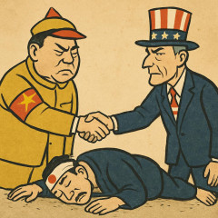「米中の絆いまだ日本と戦争中」 朝日川柳