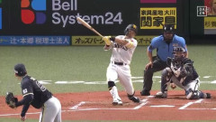 【ソフトバンク対オリックス25回戦】引退試合の中村晃、第一打席でツーベースヒット！！！！！！！！！！