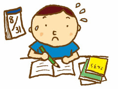 子供が夏休みの宿題をやってなくて、始業式の前日に手伝って終わらせた…パパ疲れたよ。