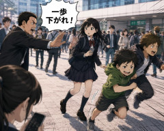 おっさん「一歩下がれ！」　女子高生「？」ヒョイ　て場面見たんだが