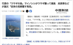 ウサギ島として有名な大久野島のウサギ、イノシシに襲われて捕食されていたと判明