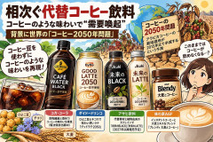 相次ぐ代替コーヒー飲料　コーヒーのような味わい楽しめる商品で“需要喚起”　背景に世界の「コーヒー2050年問題」