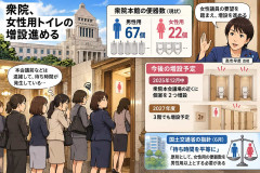 衆院、女性用トイレの増設進める