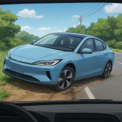 中国製EV、走行中に脱輪する様子をドライブレコーダーが捉える   |  脱輪というかクラッシュでは…  |  一方、ジャップトラックは構造の問題で脱輪するも