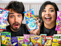 外国人「アメリカ人の彼女だけど日本に住んでた」The Anime Manが日本のお菓子を試食してる