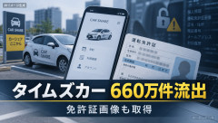 【速報】タイムズカーシェア、サイバー攻撃を受け６６０万人分の免許証画像などを流出ｗｗｗ