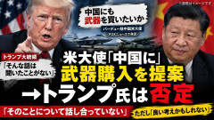 【速報】トランプ大統領「中国に武器を売ることを提案した？台湾じゃなくて？そんな話、聞いたことないぞ？」