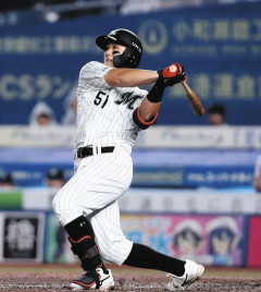 ロッテ山口(26) 378-105 .278 33本 74打点 OPS.923 得点圏.350