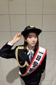 元乃木坂46、1日警察署長の制服スタイルに「可愛すぎる」「僕を捕まえて」　堀未央奈にファン釘付け
